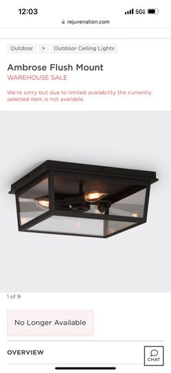Rejuvenation Ambrose Outdoor Ceiling Light