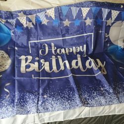 Happy Birthday Celebration Backdrop Banner