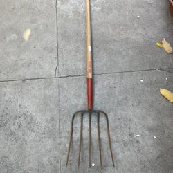 5-Tine True Temper 60-in L Wood-Handle Steel Manure Fork