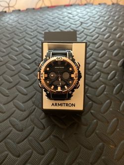 Armitron Alarm Chrono Watch Black and Gold