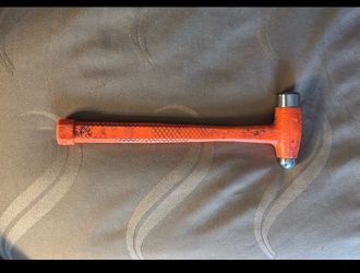 Orange deadbolt ball-peen hammer