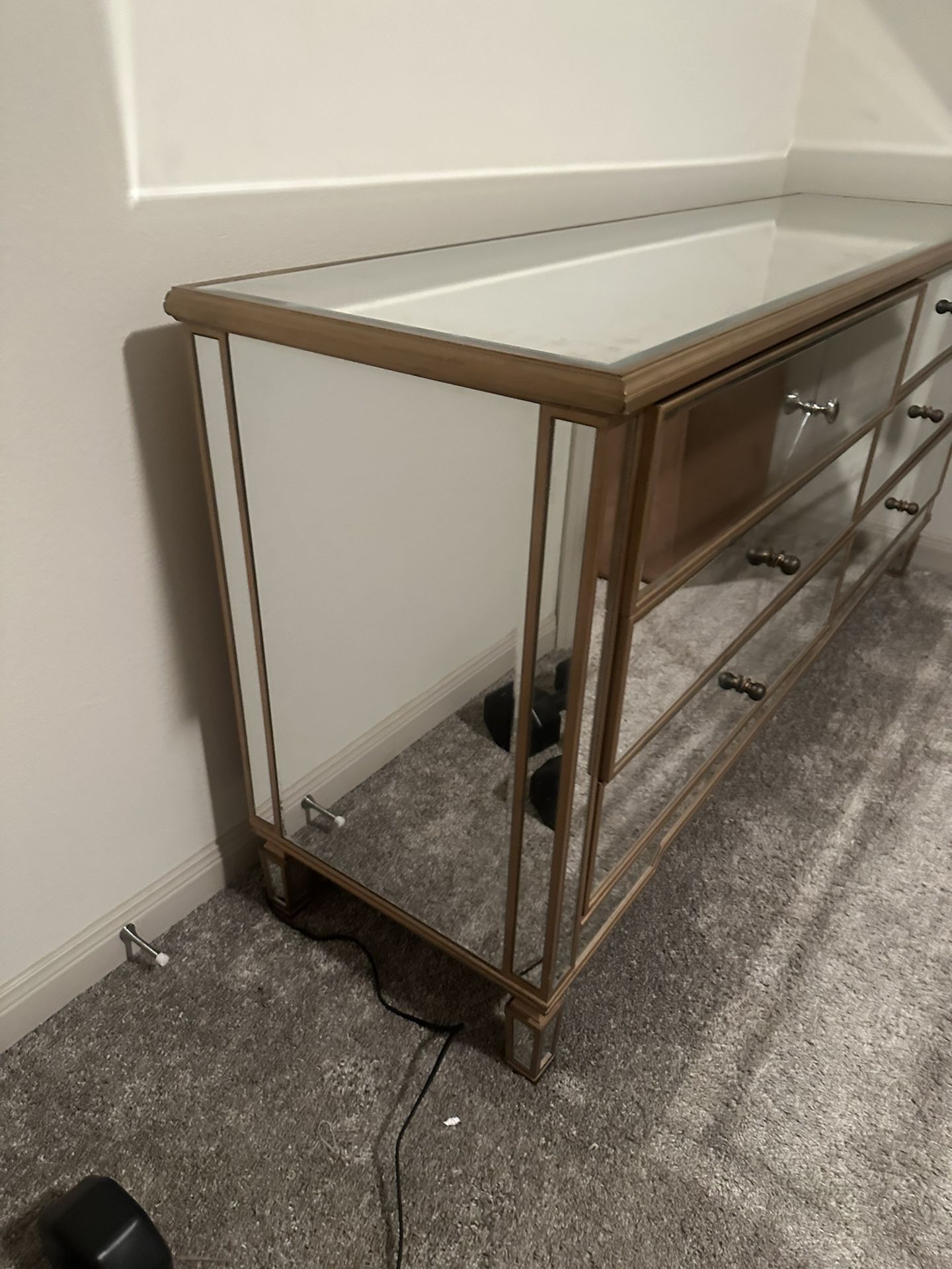$50 Gold mirror, dresser