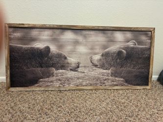 Framed Bear Wall Art