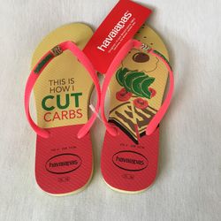 HAVAIANAS Brazil Authentic Women’s Rubber Flip Flops Sandals Size 6
