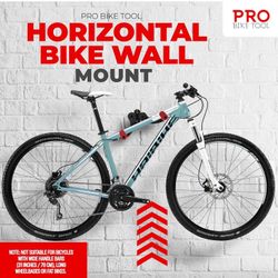 PRO BIKE TOOL Bike Wall Mount - Horizontal Indoor Bike Rack for 1 Bicycle 