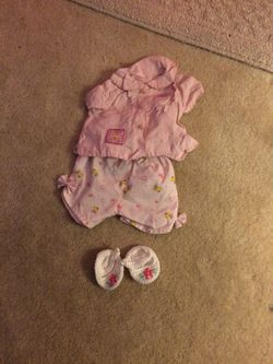 Baby doll outfit short top shoes