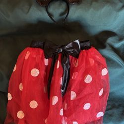 Disney Minnie Mouse Tutu Skirt and Ears Headband