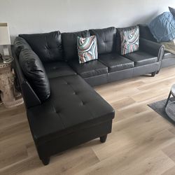 L Shaped Leather Sofa 