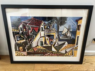 Pablo Picasso Lithograph Poster “Paysage Mediterraneen” 1952 (34x26