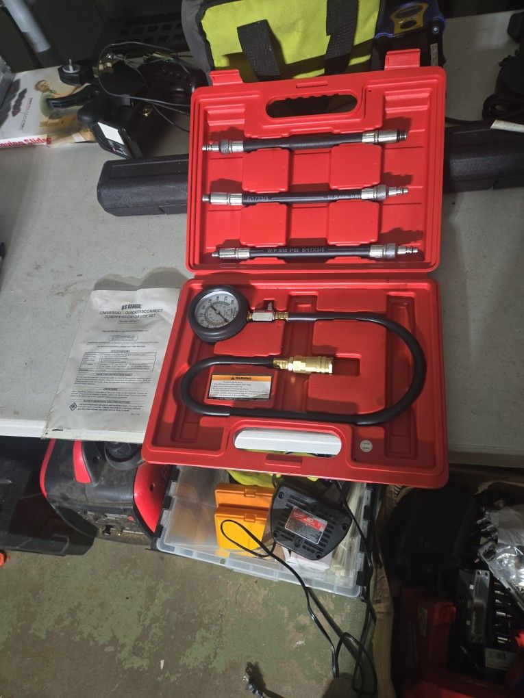 U s general universal quick disconnect compression gauge set