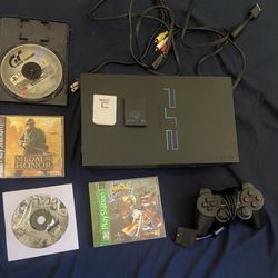 Fat PlayStation 2 With Games Including GTA San Andreas Game