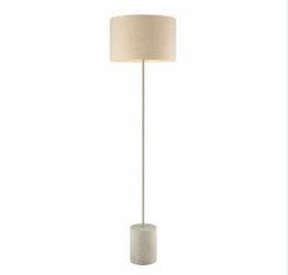 Modern Designer Floor Lamp | Concrete Base & Linen Shade | Excellent Condition