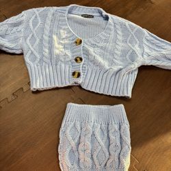 Blue Sweater Set