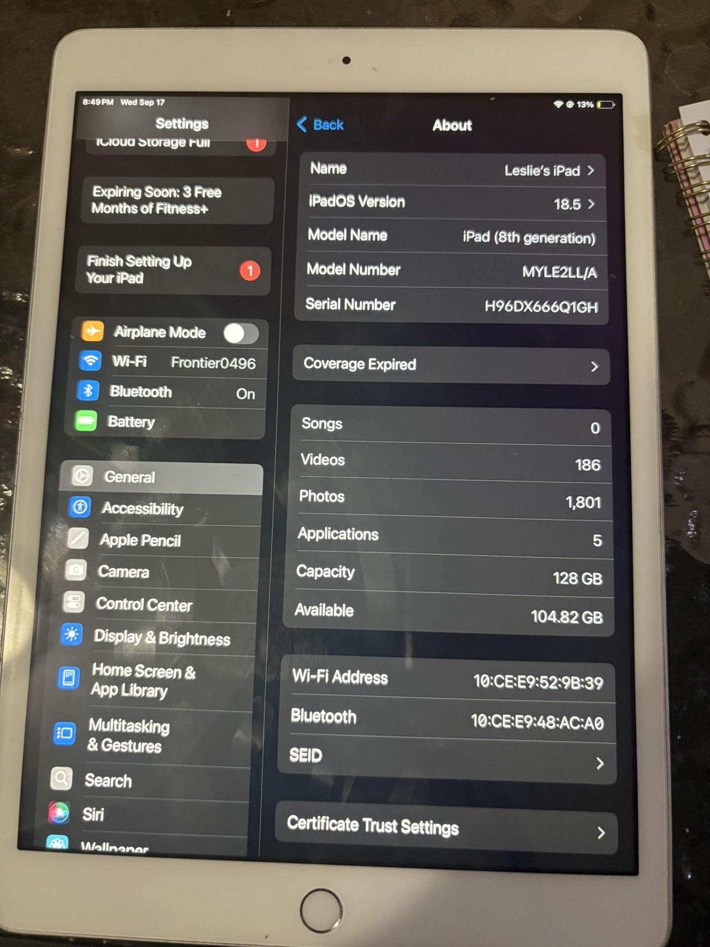 iPad 8th Generation