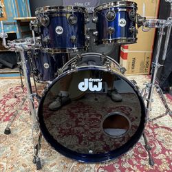 DW Collectors Cosmic Blue 5pc Drum Set