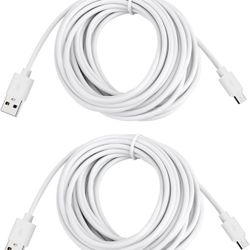 Charger Cord Replacement for Oculus Go, PS4 Controller, Xbox One - Micro USB Extension Cable for Power, 13ft, 2-Pack