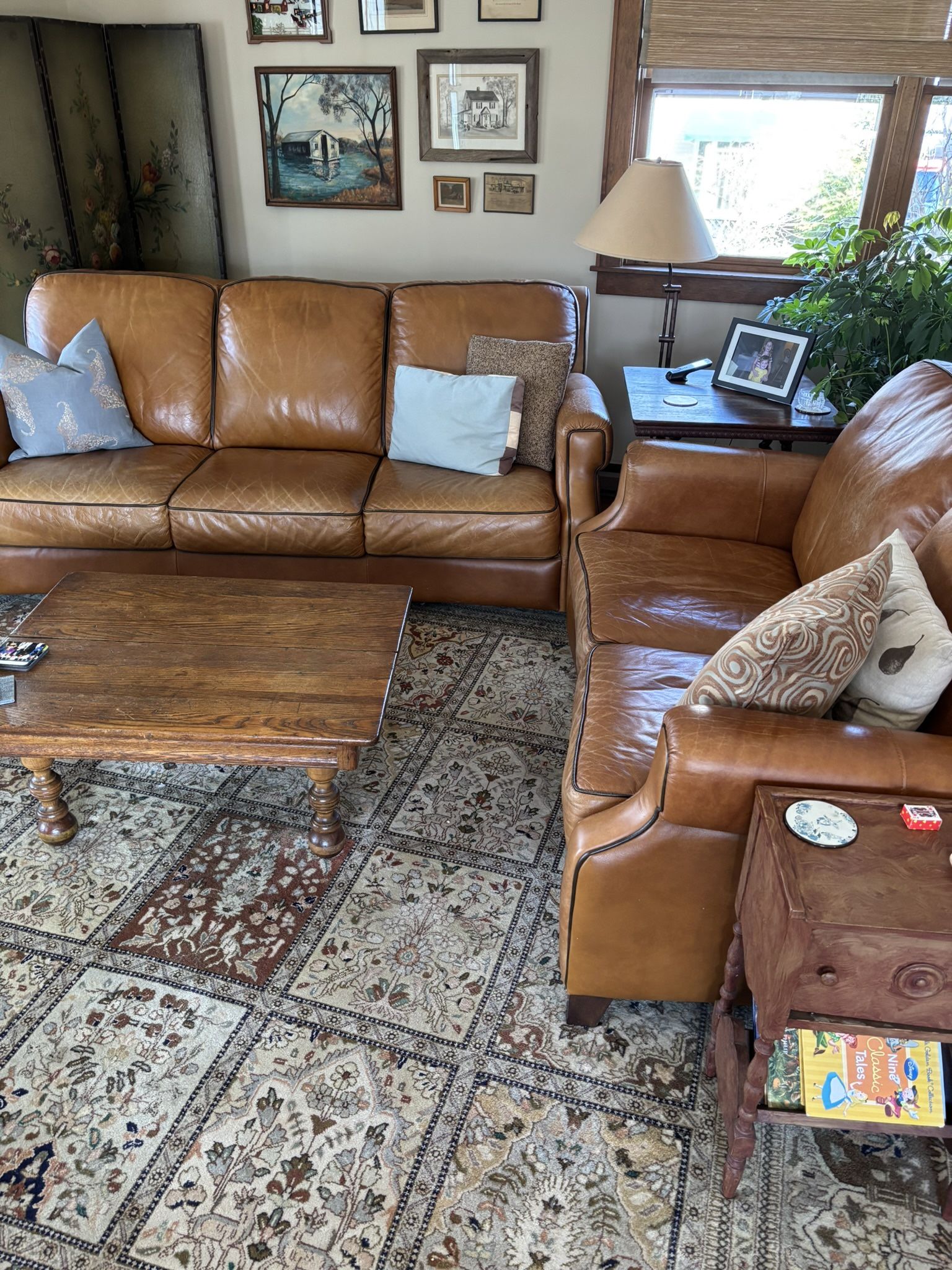 Leather Sofa And Love Seat