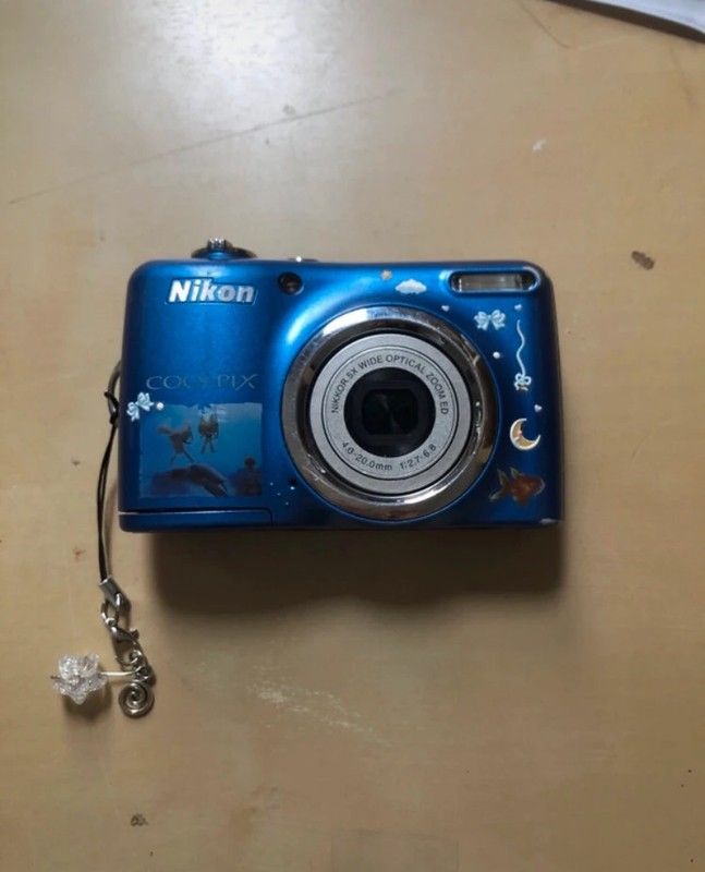 Blue camera in good condition