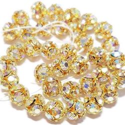 Vintage Swarovski Rhinestone Beads 6mm
