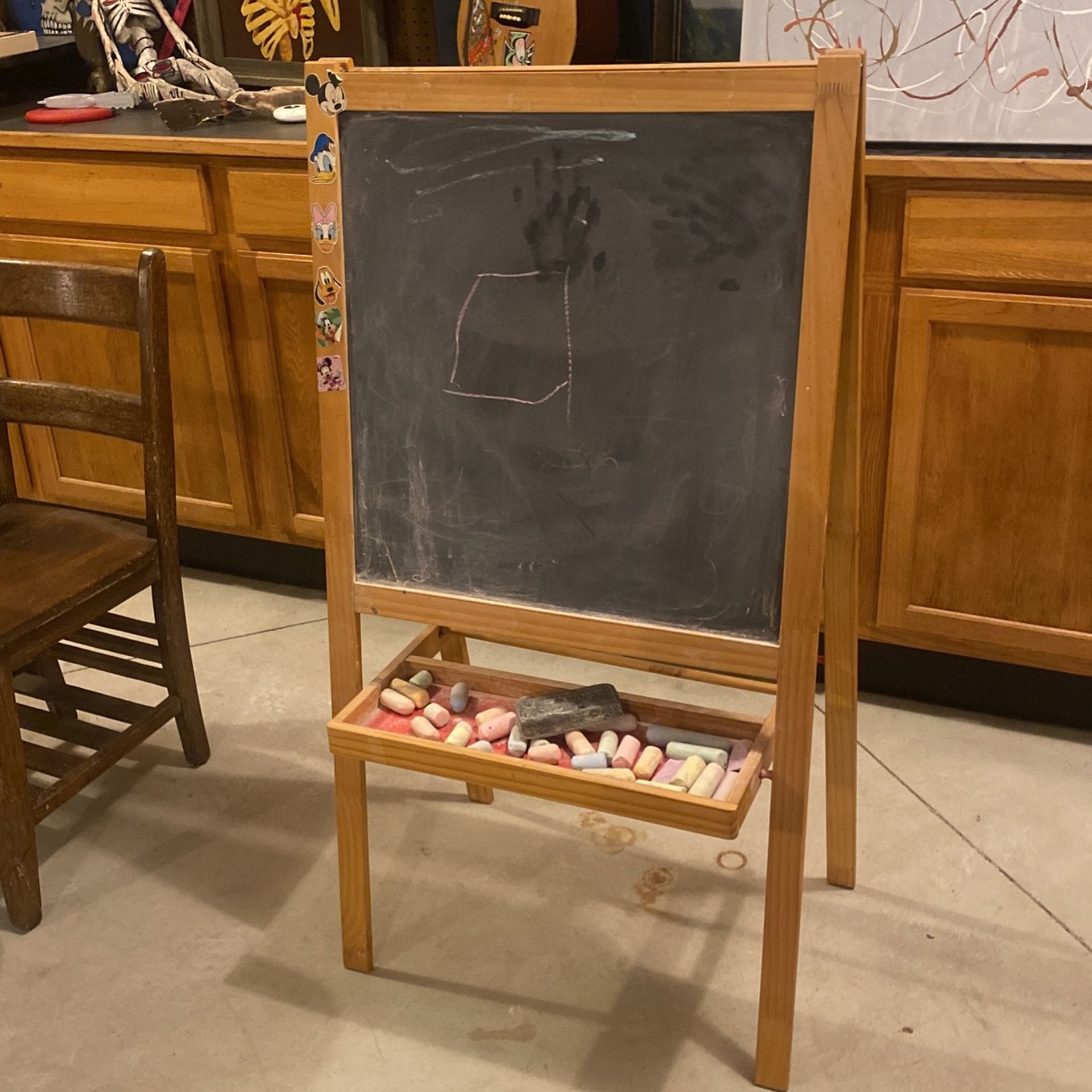 Kids Chalk Board And White Board