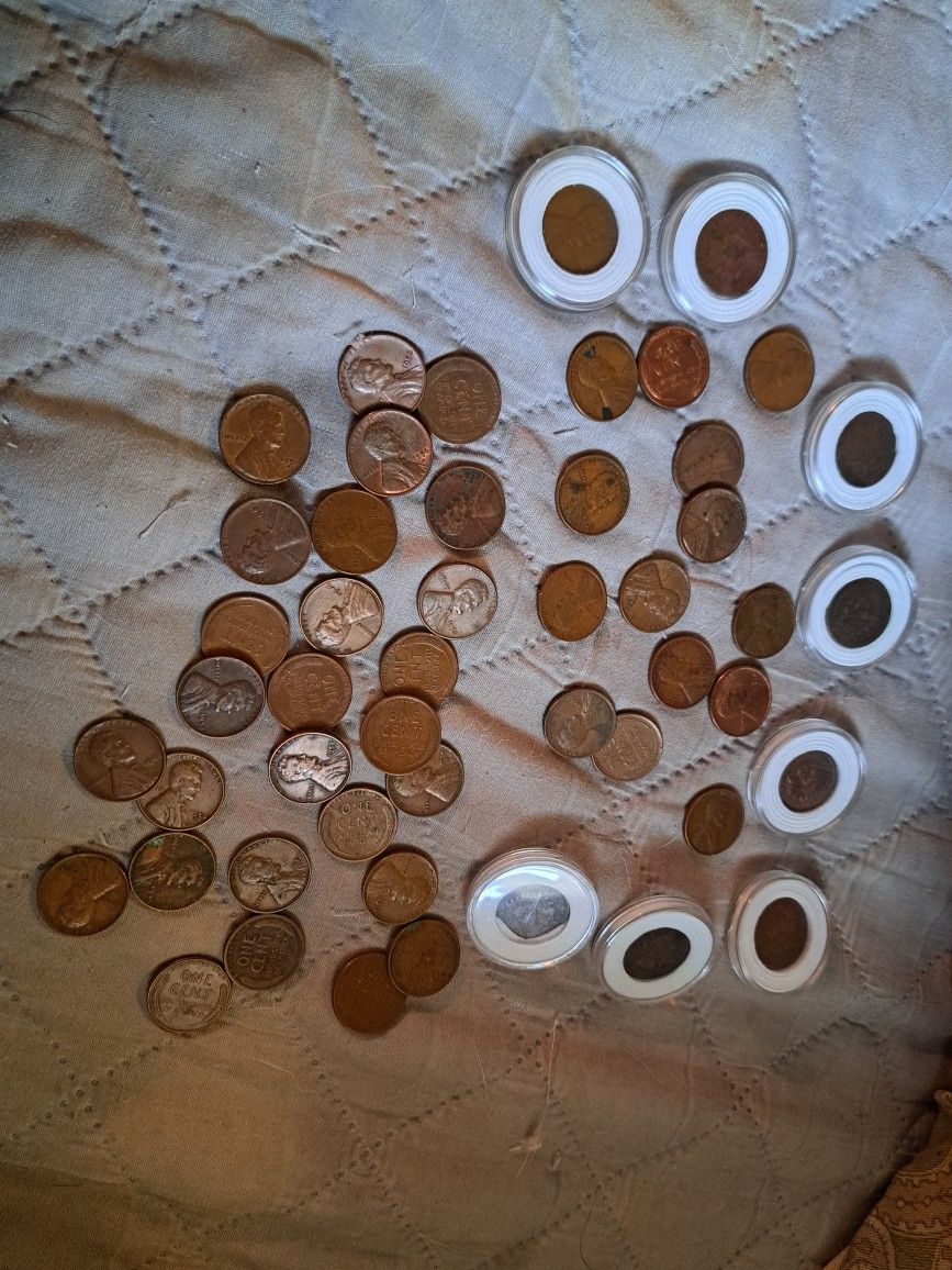 70 WHEAT INDIAN HEAD AND STEEL PENNIES