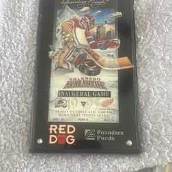 Colorado Avalanche Inaugural Game