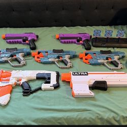 Nerf Guns And Shoot gun Plus Target Practice And Bullet Darts 