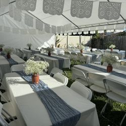 DUSTY BLUE TABLE RUNNERS