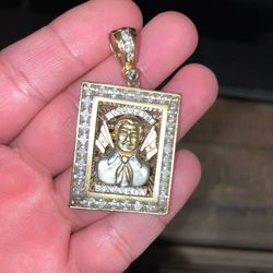 14k Gold Malverde Pendant 22.4 grams