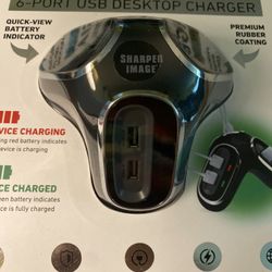 New Visual Charge 6 Port USB Desktop 