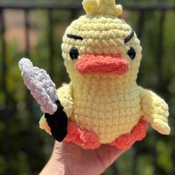 I’m Ducking Mad 😠 Duck With Knife 🔪 Handmade 🧶 Plushie 🧶 Crochet 