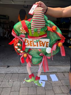 Michael’s Christmas Elf Wreath – $70 Retail
