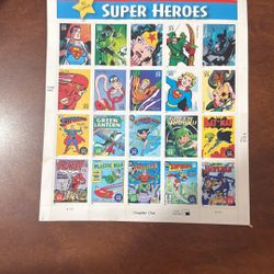 DC SÚPER HEROES POSTAGE STAMPS
