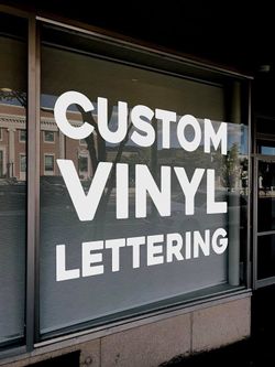 Custom Vinyl Window Lettering for Businesses