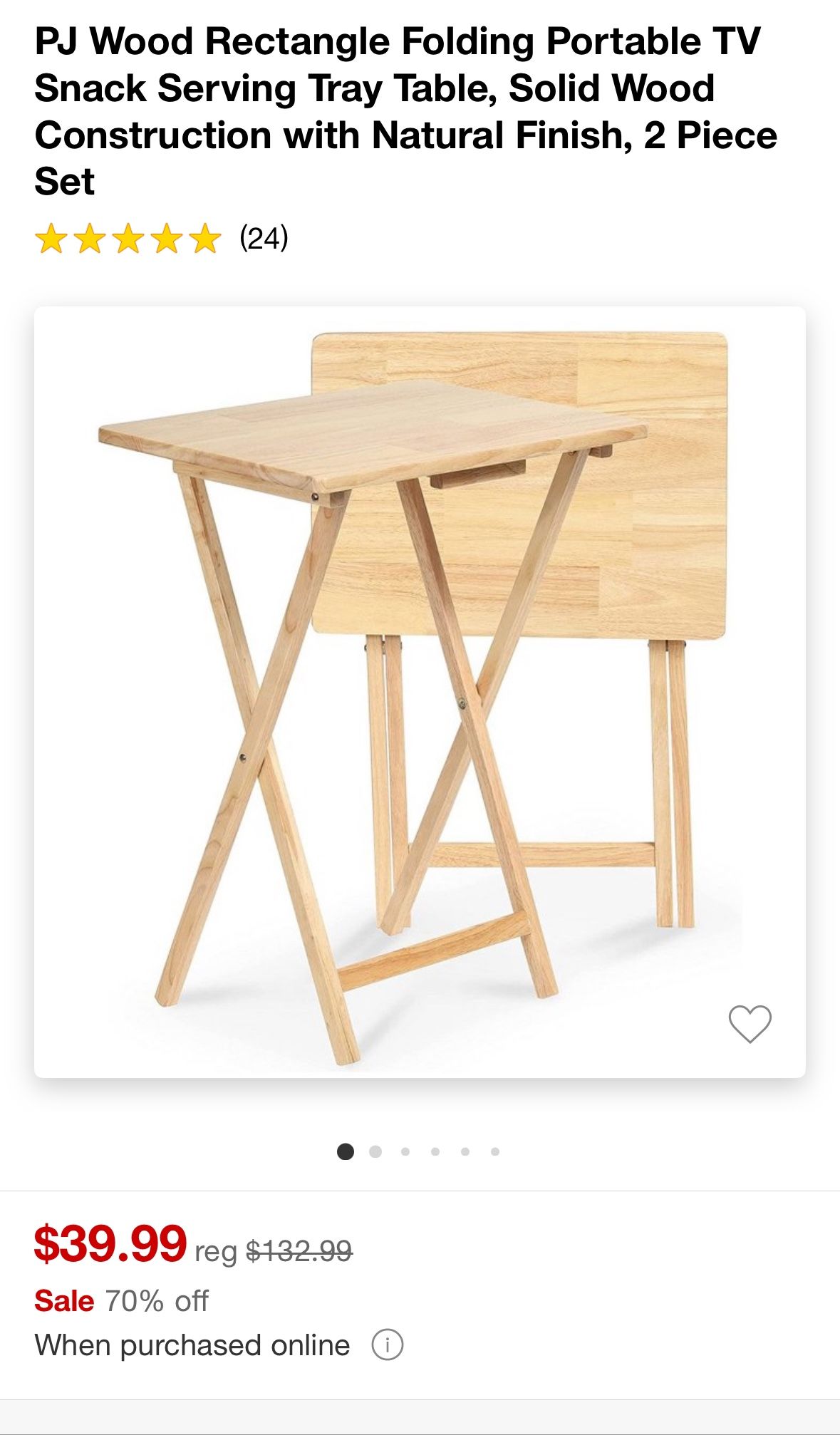 Side Folding Wood Table