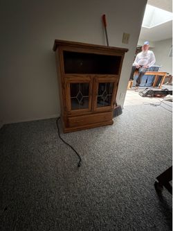 Accent/Side Cabinet - Wood and Glass