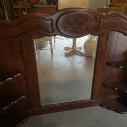 Vintage Mirror With Shelves For A Dresser