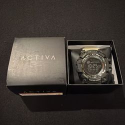 Activa Digital Sports Watch Mens Camo Strap Chronograph Alarm 30M WR New w/Tags