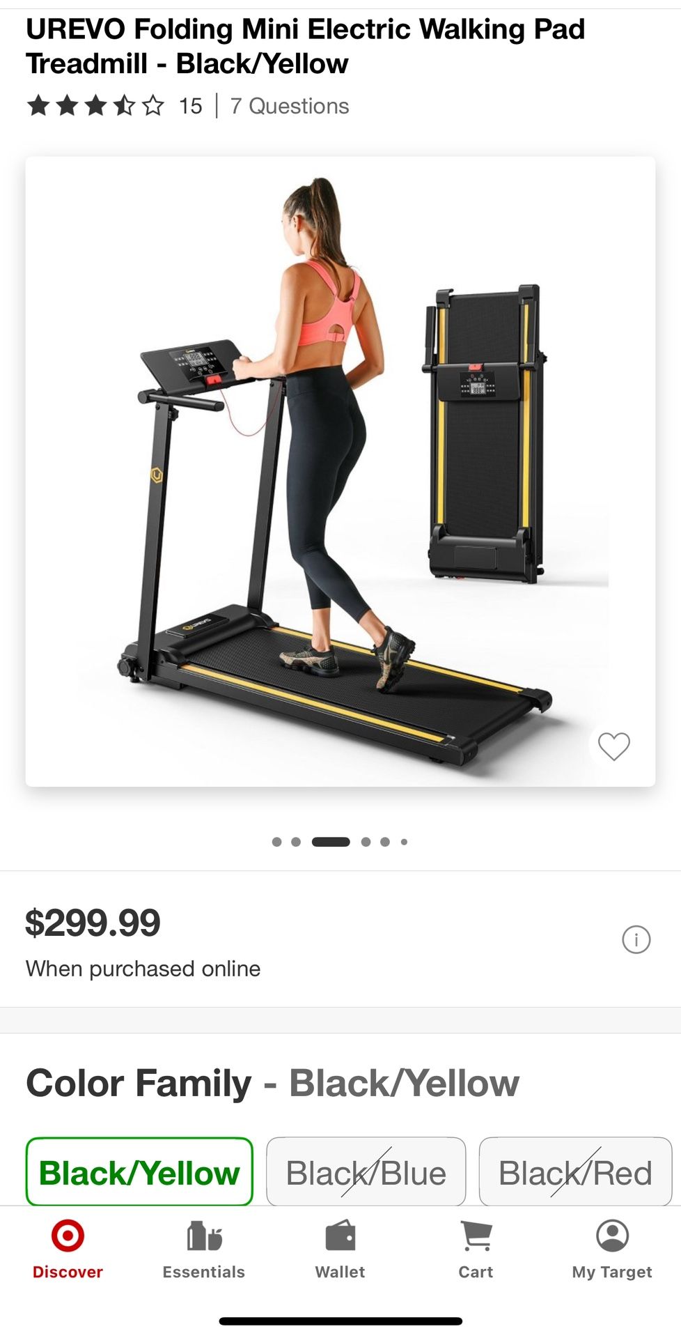 Brand New Urevo Foldi Mini Folding Treadmill Black