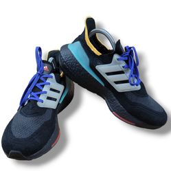 Adidas Shoes Size 9 Men Adidas UltraBoost 21 Shoes Black Pulse Aqua Style S23870