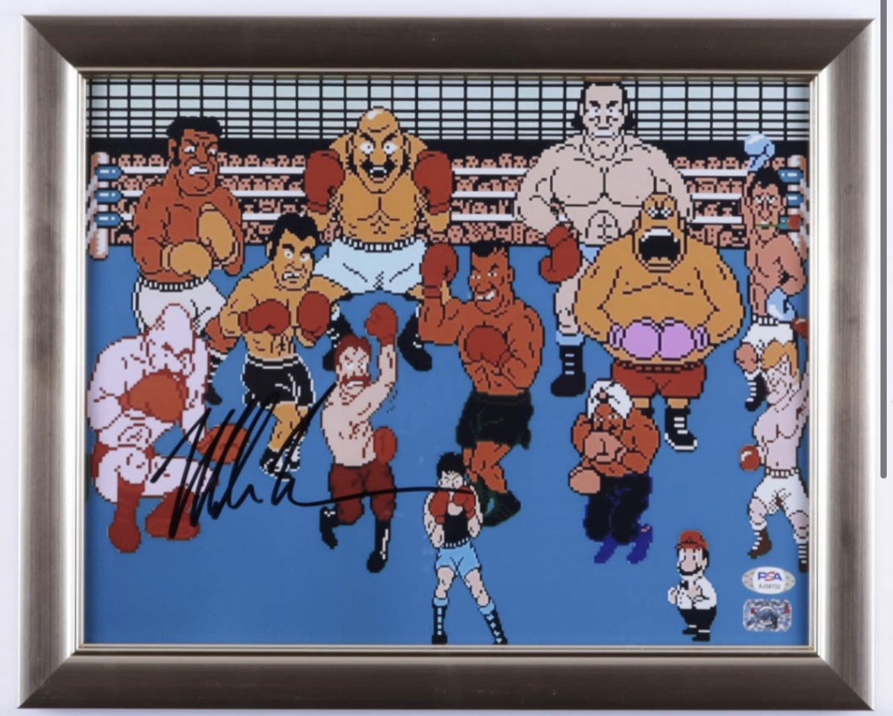 Signed Mike Tyson Punch Out!!! Frame