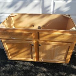 48 " Bathroom Base Cabinet And Blue Sink 