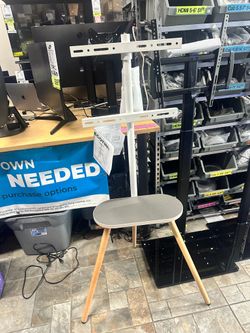 FRESH STOCK IN!!! FULLY ASSEMBLED ECOTINY TRIPOD EASEL TV STAND FOR 40-65" TVS, HEIGHT-ADJUSTABLE SWIVEL CORNER FLOOR TV STAND WITH WOODEN TRAY, VESA 