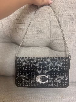 Clutch Bag with Crystal Embellishment