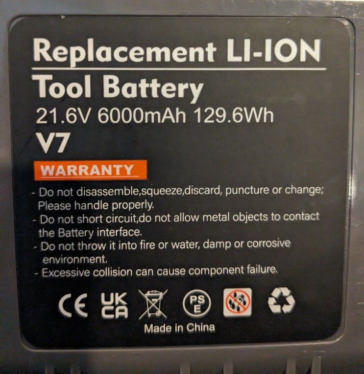 Dyson V7 Replacement Battery New
