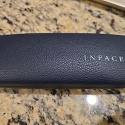 Inface Glasses Case Hard Rectangular Linen Fabric With Cleaning Cloth