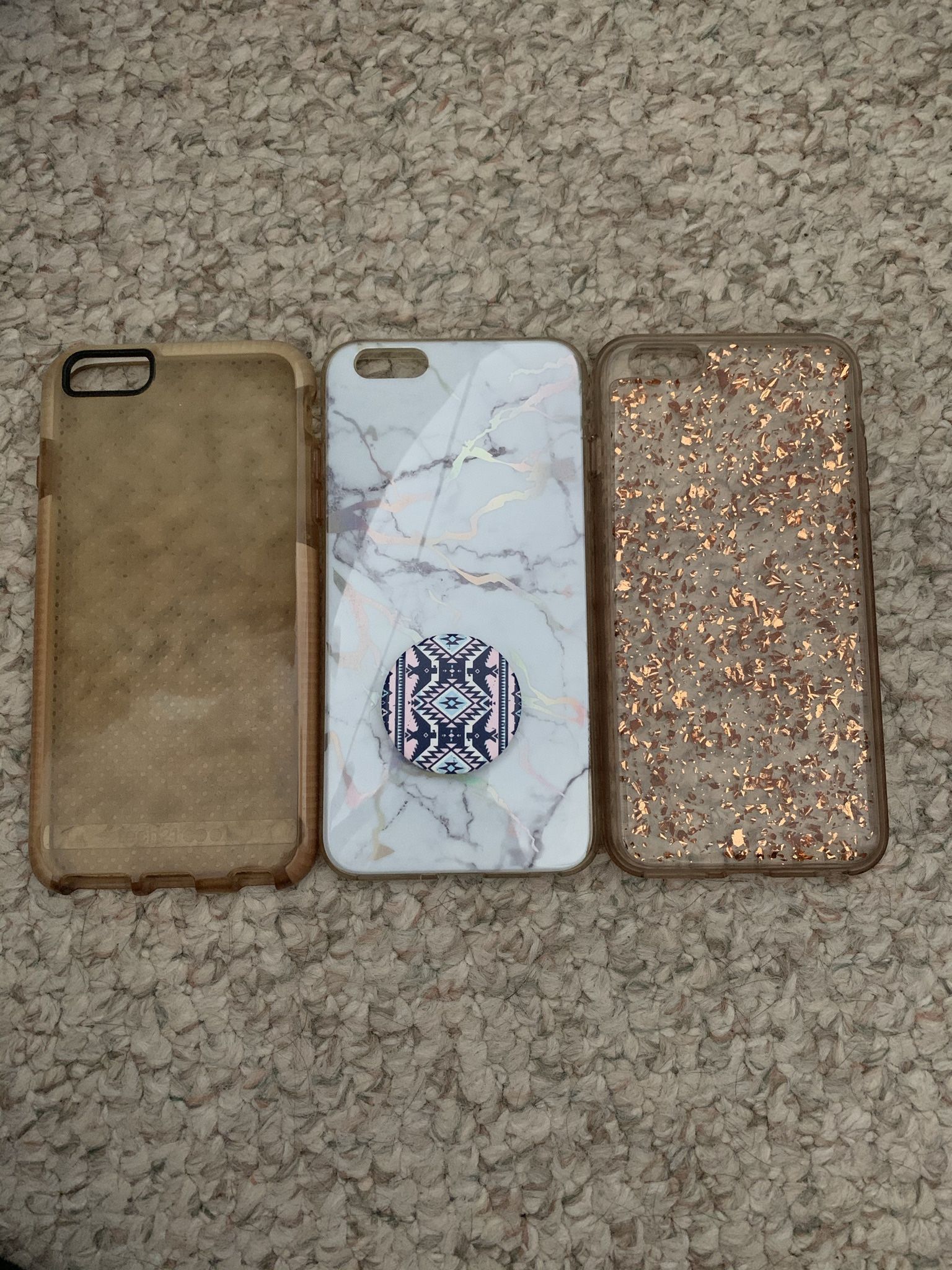 3 IPHONE 6 6 S PLUS CASES & POP SOCKET TECH 21