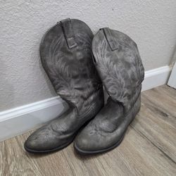 Grey Cowboy Boots 