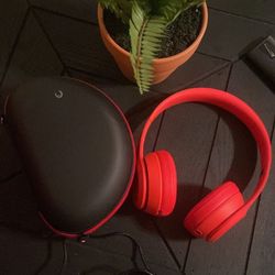 Red Solo 3 Beats Headphones Wireless