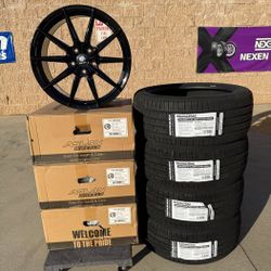 18x8 Aslan A4 Gloss Black Wheels + 235/45R18 Tires – 5x114.3 – Brand New – Package Deal
